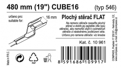 Stěrač FLAT BULK (CUBE16) 19