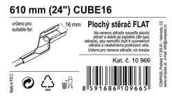 Stěrač FLAT BULK (CUBE16) 24