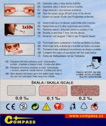 Detekční trubička - alkohol test