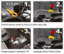 Čerpadlo na odsávání oleje a nafty 12V