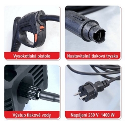 Vysokotlaký čistič 1400W 105bar