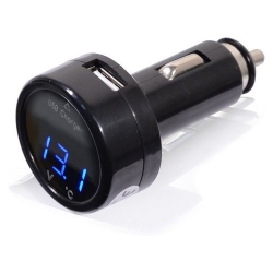 Zástrčka MULTI - USB, voltmetr, teploměr