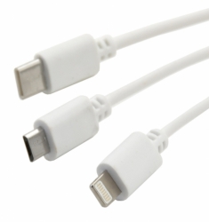 Nabíjecí USB kabel 3in1 (micro USB, iPhone, USB C)