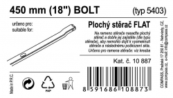 Stěrač FLAT BULK (BOLT) 18