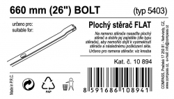 Stěrač FLAT BULK (BOLT) 26