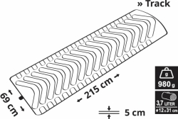 Karimatka nafukovací TRACK 215x69cm modrá