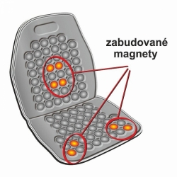 Potah sedadla masážní s magnety šedý