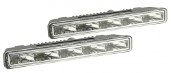 Světla denního svícení 5 HIGH POWER LED 12V/24V (182x23x51 mm)