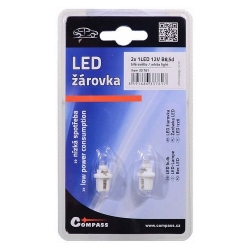 Žárovka 1LED 12V B8,5d bílá 2ks