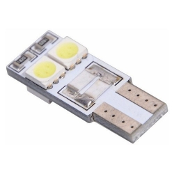 Žárovka 4 SMD LED 12V T10 s rezistorem CAN-BUS ready bílá