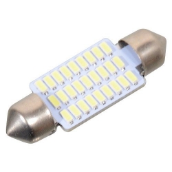 Žárovka 27 SMD LED 12V suf. SV8.5 38mm bílá