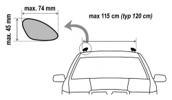 Příčný nosník zamykací hliníkový 120cm ALU-TOP TÜV