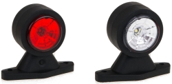 Světlo poziční červenobílé na gumě - LED