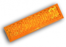 Odrazka hranatá - oranžová 20 x 70mm