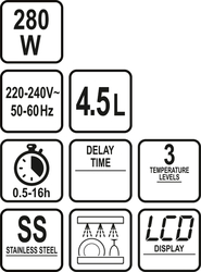 Pomalý hrnec 280W 4,5L s časovačem