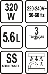 Pomalý hrnec 320W 5,6L s časovačem