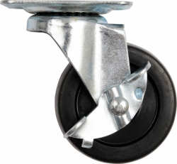 Kolečko otočné, polypropylenové s brzdou 20kg 40/17/54mm