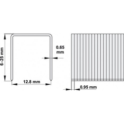 Spony 12,8 x 25 mm 1000 ks