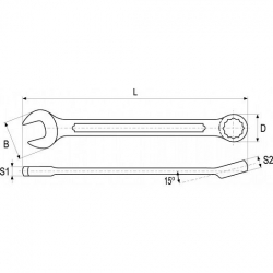 Klíč očkoplochý 1/4'' (6,3 mm)